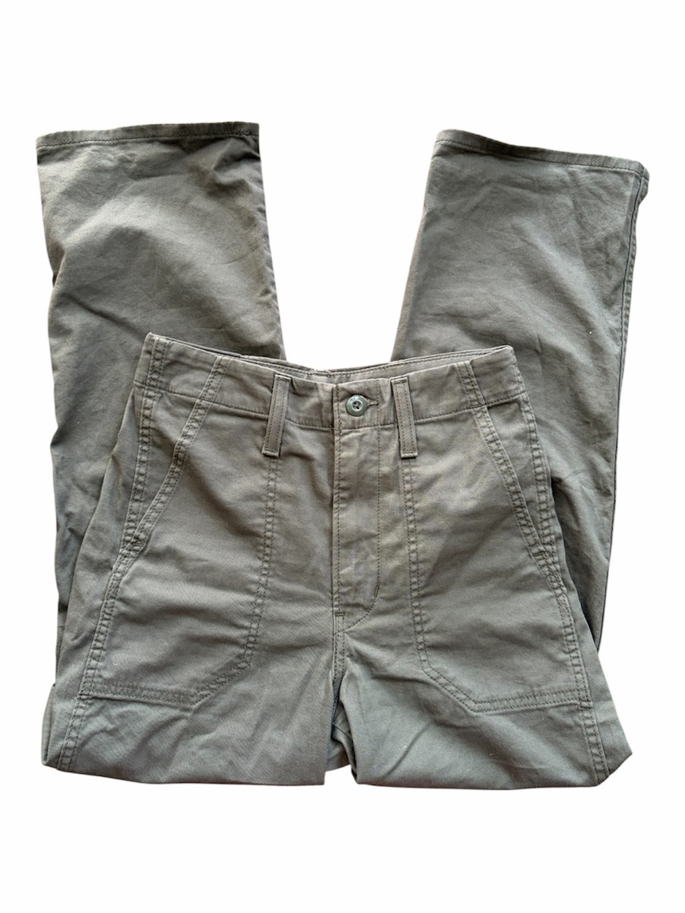 Levi’s Utility Carpenter Pants Olive Green Straight Leg Cotton Workwear Khaki